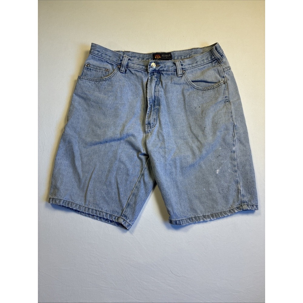 90s Route 66 Denim Shorts Relaxed Fit Dad Shorts Thrashed 38 White Washed